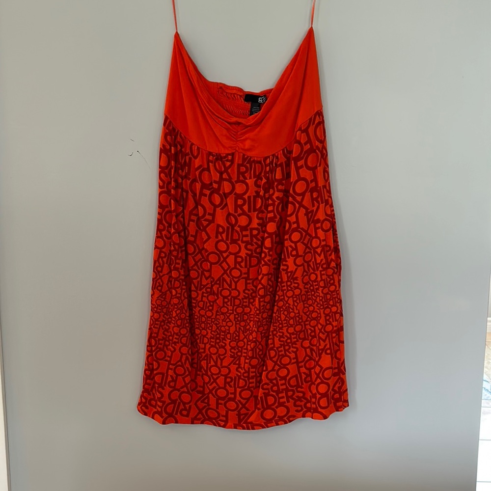 Fox strapless dress